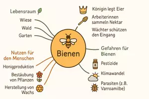 Vorschau - Arbeitsblätter - AB mit Fragen zum Thema "Bienen" + Lösungsblatt + Mindmap + Infografik - Seite 2