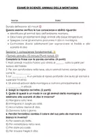 anteprima - Compiti in classe/Test - Esame: conffrontare gli adattamenti degli animali montani - Pagina 1
