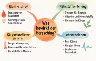 Vorschau - Arbeitsblätter - Arbeitsblätter zum Thema "Was bewirkt der Herzschlag?" + Lösung & MP3 + Mindmap - Seite 1