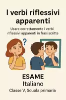 anteprima - Compiti in classe/Test - Usare correttamente i verbi riflessivi apparenti in frasi scritte. - Pagina di copertina