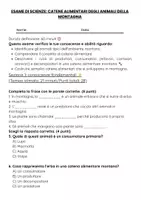 anteprima - Compiti in classe/Test - Esame: catene alimentari degli animali montani - Pagina 1