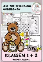 Vorschau - Arbeitsblätter - Lese-Mal-Spaziergang Kl. 1-2 (Honigbiene) - Deckblatt