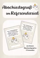 Vorschau - Anderer Materialtyp - Abschiedsgruß Engel im Referendariat - Deckblatt