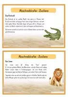 Vorschau - Stationenlernen - Abschreibkartei - Zootiere - 22 Tiere - Seite 2