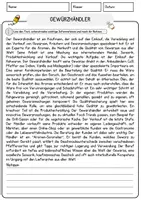 Vorschau - Gewürzhändler Beruf Arbeitsblätter mit Fragen + Lösungen Deutsch DaZ AB - Seite 1