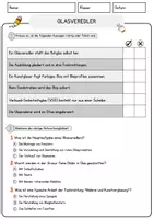 Vorschau - Arbeitsblätter - Glasveredler Beruf Arbeitsblätter mit Fragen + Lösungen Deutsch DaZ AB - Seite 2