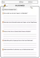 Vorschau - Arbeitsblätter - Goldschmied Beruf Arbeitsblätter mit Fragen + Lösungen Deutsch DaZ AB - Seite 3
