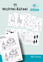 Vorschau - Arbeitsblätter - 11 Wichtelraetsel Skizzme pdf - Deckblatt