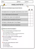 Vorschau - Arbeitsblätter - Handelsvertreter Beruf Arbeitsblätter mit Fragen + Lösungen Deutsch DaZ AB - Seite 2