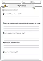 Vorschau - Arbeitsblätter - Hauptmann Beruf Arbeitsblätter mit Fragen + Lösungen Deutsch DaZ AB - Seite 3
