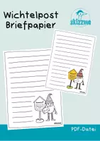 Vorschau - Mal- und Bastelvorlagen - Wichtelpost Briefpapier Skizzme pdf - Deckblatt