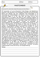 Vorschau - Arbeitsblätter - Haustechniker Beruf Arbeitsblätter mit Fragen + Lösungen Deutsch DaZ AB - Seite 1