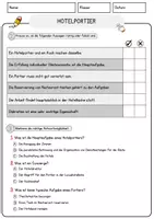 Vorschau - Arbeitsblätter - Hotelportier Beruf Arbeitsblätter mit Fragen + Lösungen Deutsch DaZ AB - Seite 2
