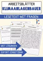 Vorschau - Arbeitsblätter - Klimaanlagenbauer Beruf Arbeitsblätter mit Fragen + Lösungen Deutsch DaZ AB - Deckblatt