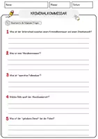 Vorschau - Arbeitsblätter - Kriminalkommissar Beruf Arbeitsblätter mit Fragen + Lösungen Deutsch DaZ AB - Seite 3