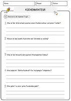 Vorschau - Arbeitsblätter - Küchenmonteur Beruf Arbeitsblätter mit Fragen + Lösungen Deutsch DaZ AB - Seite 3