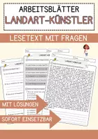 Vorschau - Arbeitsblätter - Landart-Künstler Beruf Arbeitsblätter mit Fragen + Lösungen Deutsch DaZ AB - Deckblatt