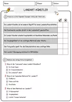 Vorschau - Arbeitsblätter - Landart-Künstler Beruf Arbeitsblätter mit Fragen + Lösungen Deutsch DaZ AB - Seite 2