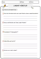 Vorschau - Arbeitsblätter - Landart-Künstler Beruf Arbeitsblätter mit Fragen + Lösungen Deutsch DaZ AB - Seite 3