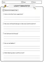 Vorschau - Arbeitsblätter - Leuchtturmwärter Beruf Arbeitsblätter mit Fragen + Lösungen Deutsch DaZ AB - Seite 3