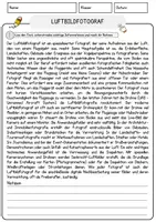 Vorschau - Arbeitsblätter - Luftbildfotograf Beruf Arbeitsblätter mit Fragen + Lösungen Deutsch DaZ AB - Seite 1