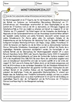 Vorschau - Arbeitsblätter - Monitoringspezialist Beruf Arbeitsblätter mit Fragen + Lösungen Deutsch DaZ AB - Seite 1