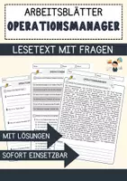 Vorschau - Arbeitsblätter - Operationsmanager Beruf Arbeitsblätter mit Fragen + Lösungen Deutsch DaZ AB - Deckblatt