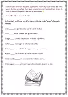 anteprima - Esercizi - Coniugare tutte le forme del verbo "Avere" al passato remoto - Pagina 1