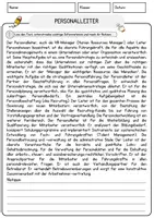 Vorschau - Arbeitsblätter - Personalleiter Beruf Arbeitsblätter mit Fragen + Lösungen Deutsch DaZ AB - Seite 1