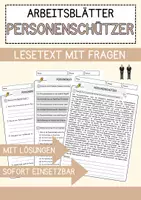 Vorschau - Arbeitsblätter - Personenschützer Beruf Arbeitsblätter mit Fragen + Lösungen Deutsch DaZ AB - Deckblatt