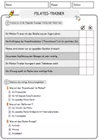 Vorschau - Arbeitsblätter - Pilates-Trainer Beruf Arbeitsblätter mit Fragen + Lösungen Deutsch DaZ AB - Seite 2