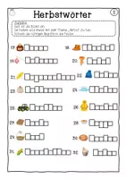 Vorschau - Arbeitsblätter - Herbstwörter Puzzle Grundschule Sek I DaZ Deutschunterricht - Seite 3