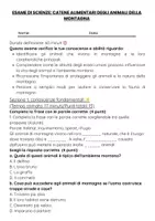 anteprima - Compiti in classe/Test - Raccolta di materiali: Esami sugli animali della montagna - Pagina 1