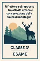 anteprima - Compiti in classe/Test - Esame: rapporto attività umana e fauna montana - Pagina di copertina