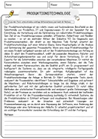 Vorschau - Arbeitsblätter - Produktionstechnologe Beruf Arbeitsblätter mit Fragen + Lösungen Deutsch DaZ AB - Seite 1