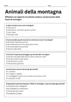 anteprima - Quiz - Raccolta di materiali: Quiz sugli animali della montagna - Pagina 1