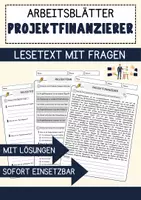 Vorschau - Arbeitsblätter - Projektfinanzierer Beruf Arbeitsblätter mit Fragen + Lösungen Deutsch DaZ AB - Deckblatt