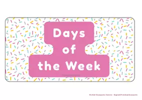 Προεπισκόπηση - Flashcards - Days of the Week - Classroom decoration - Σελίδα 1