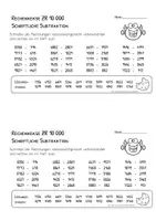 Vorschau - Arbeitsblätter - Schriftliche Subtraktion - ZR 10000 - Aufgaben fürs Heft - Seite 3