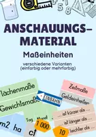 Vorschau - Stationenlernen - Maßeinheiten - Anschauungsmaterial - Deckblatt