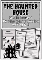 Vorschau - Arbeitsblätter - Simple Present Ghost Story worksheet - The Haunted House - Deckblatt