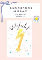 Vorschau - selbst erstellte Cliparts/Grafiken - selbstgemaltes Blitzlicht Deckblatt A4/Quart - Deckblatt
