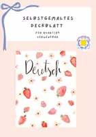Vorschau - selbst erstellte Cliparts/Grafiken - selbstgemaltes Deckblatt Deutsch Erdbeere - Deckblatt