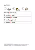 Vorschau - Arbeitsblätter - Laufdiktat in drei verschiedenen Schwierigkeitsstufen - Seite 1