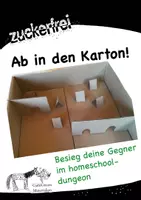 Vorschau - Mal- und Bastelvorlagen - Homeschool Karton Dungeon Spiel - Deckblatt
