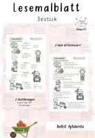 Vorschau - Arbeitsblätter - Lesemalblatt "Apfelernte" (differenziert) GS I - Deckblatt