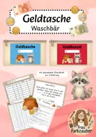 Vorschau - Anderer Materialtyp - Geldtasche, Geldbeutel Waschbär / Waschbärenklasse - Deckblatt