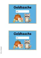 Vorschau - Anderer Materialtyp - Geldtasche, Geldbeutel Waschbär / Waschbärenklasse - Seite 1