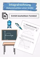 Vorschau - Arbeitsblätter - Integralrechnung - Rekonstruktion einer Größe - Deckblatt