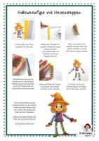 Vorschau - Mal- und Bastelvorlagen - Halloween Bastelvorlage Girlande: Süße Halloweenfiguren Kunstunterricht Klasse 1-4 (Herbst basteln / Hexentreppen / Deko) - Seite 1